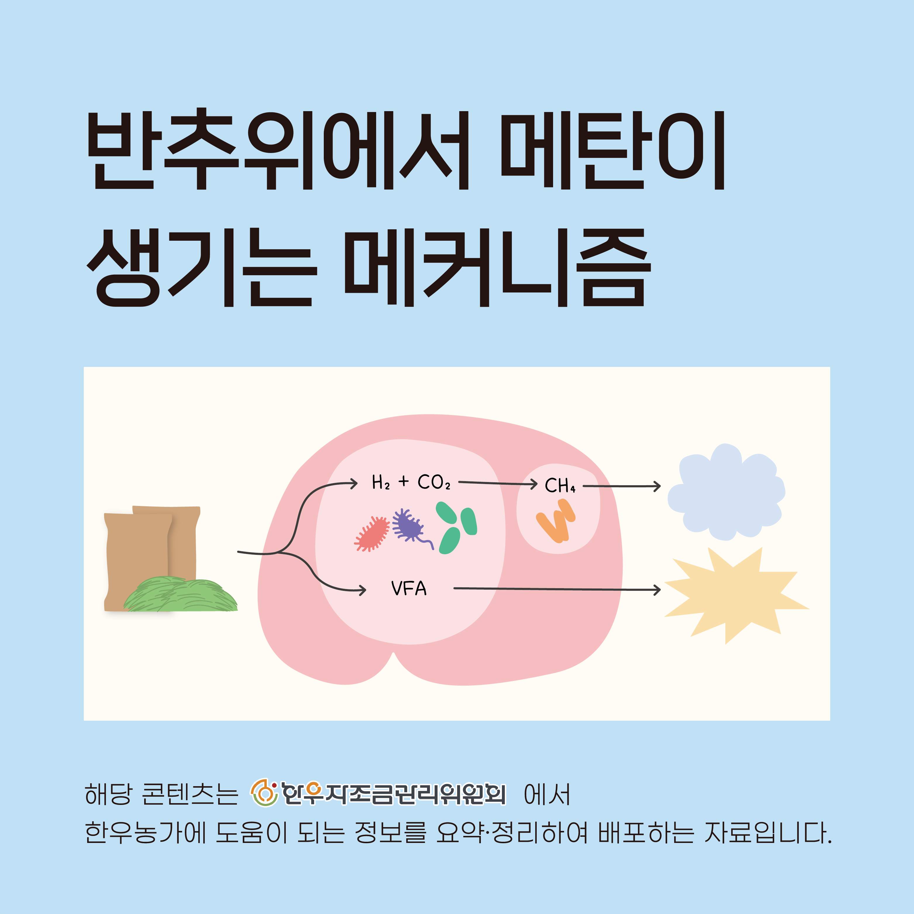 반추위에서 메탄이 생기는 메커니즘